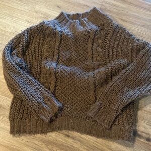 Universal thread xxl brown mocha super chunky sweater mock turtleneck pullover